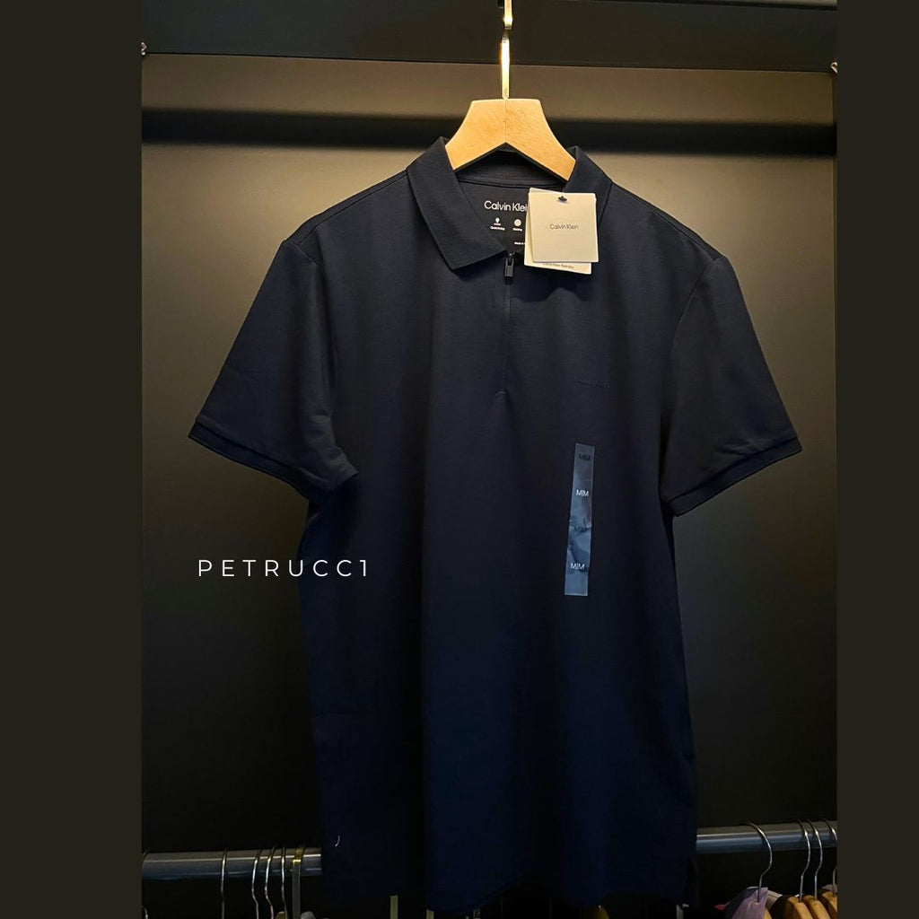 Calvin Klein Tech Pique Zip Polo Shirt 40QM421