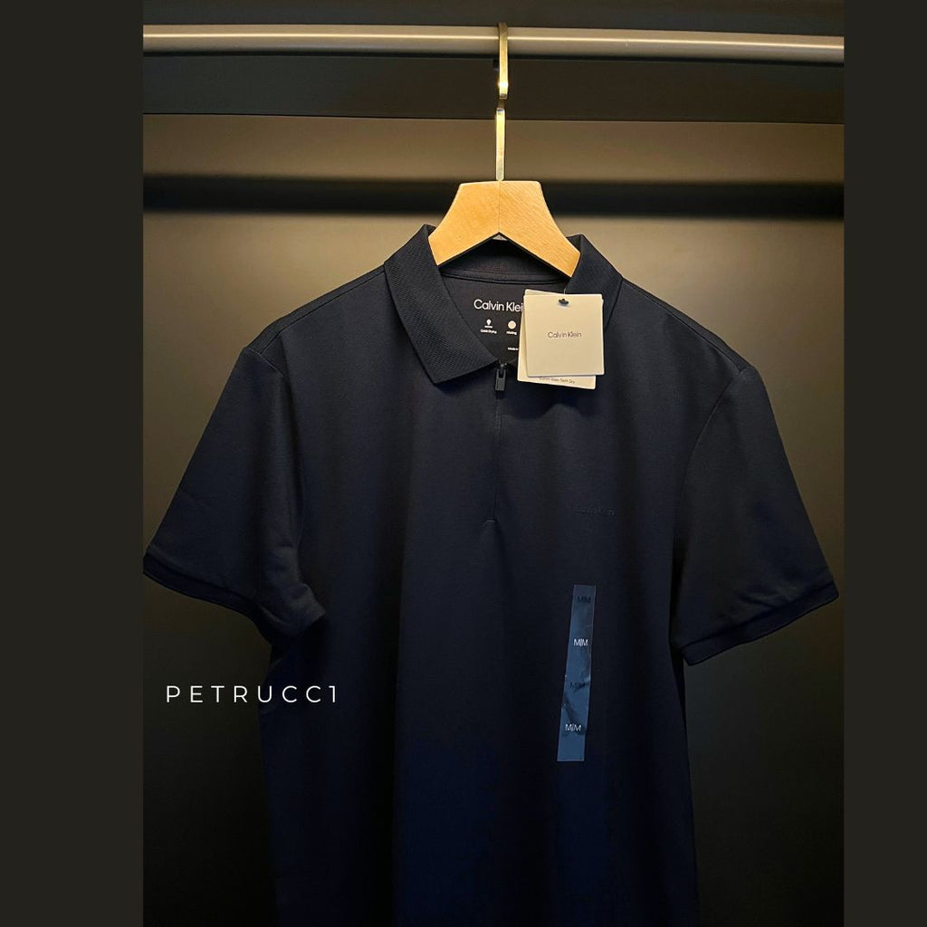 Calvin Klein Tech Pique Zip Polo Shirt 40QM421