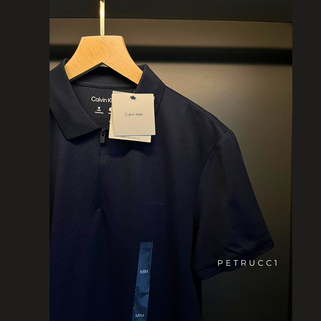 Calvin Klein Tech Pique Zip Polo Shirt 40QM421