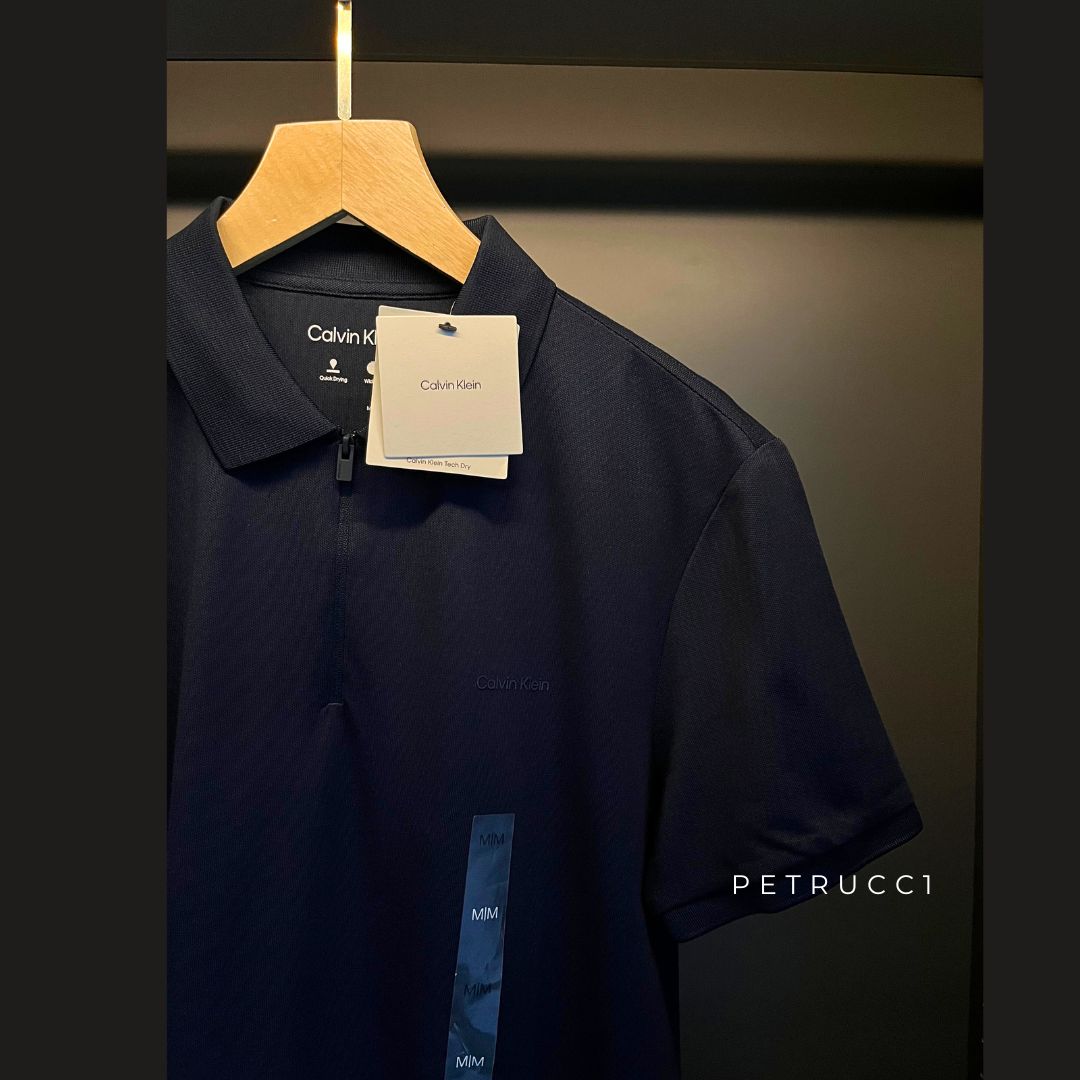 Calvin Klein Tech Pique Zip Polo Shirt 40QM421