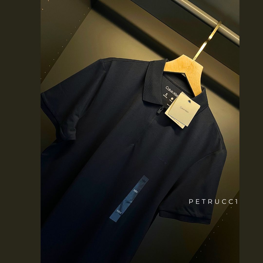 Calvin Klein Tech Pique Zip Polo Shirt 40QM421