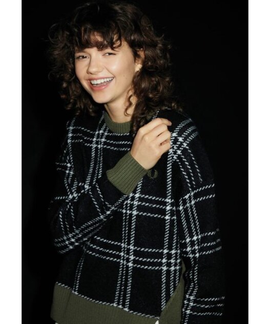 Fred Perry Tartan Panel Jumper Women K4108/102