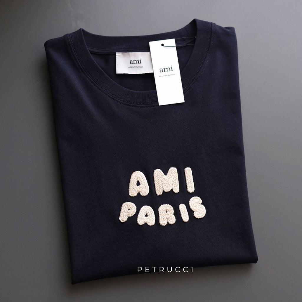 AMI Cotton Ami Paris Patch T Shirt UTS075