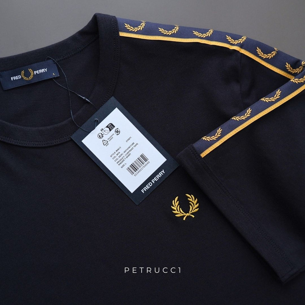 Fred Perry Contrast Tape Ringer T-Shirt Kaos M4613/W75