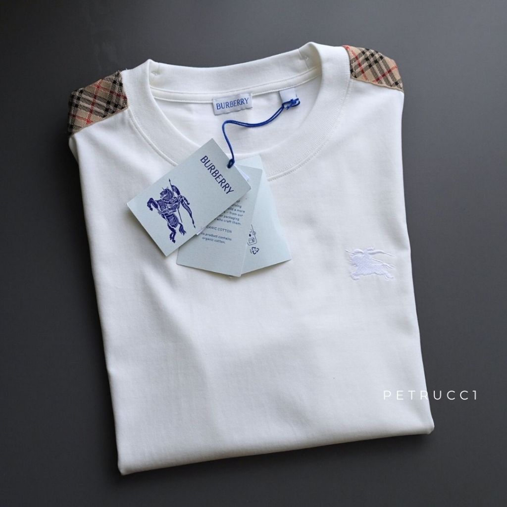 BURBERRY Check Patterned Stripe T shirt 8106246