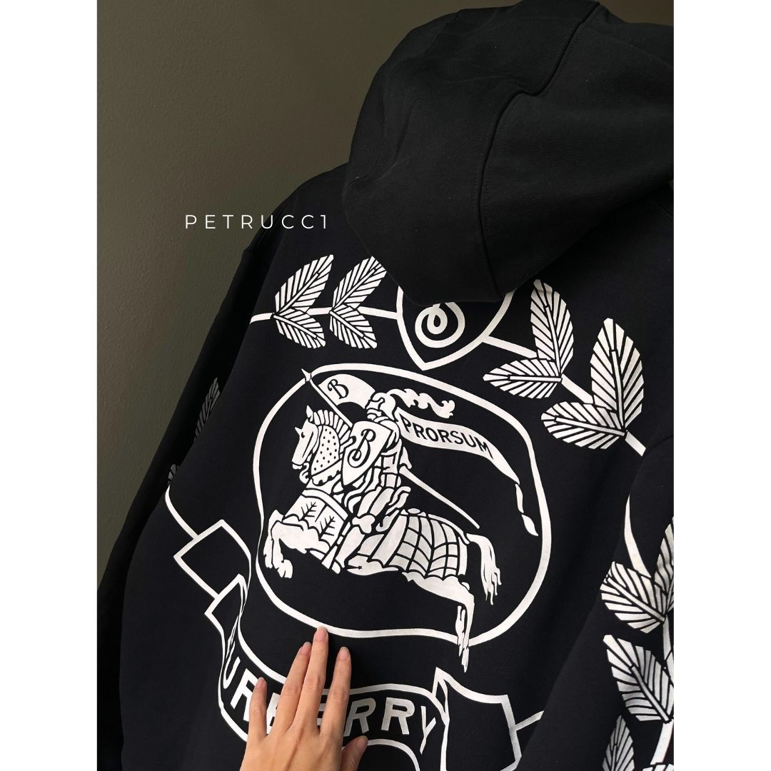BURBERRY Avondale EKD Print Cotton Blend Hoodie 8057967