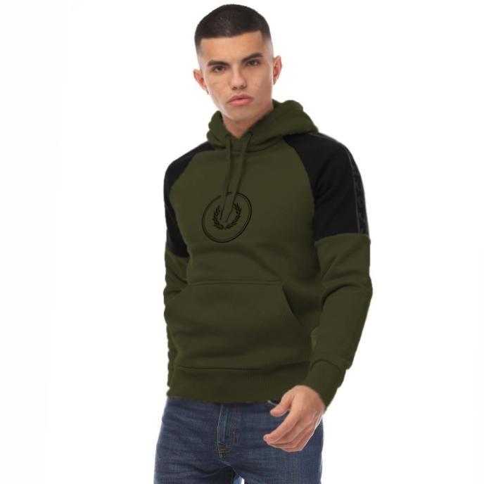Fred Perry  Circle Branded Taped Sleeve Hooded Sweatshirt M5564/Q55