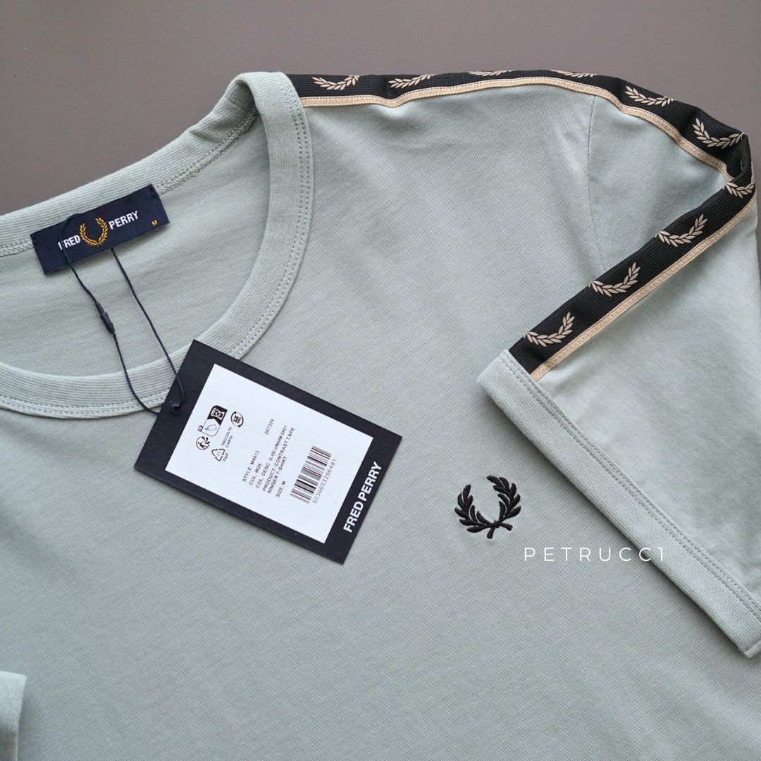Fred Perry Contrast Tape Ringer T-Shirt Kaos M4613/W26