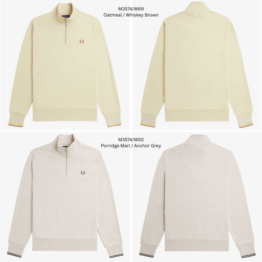 Fred Perry Half Zip Sweater Sweatshirt M3574