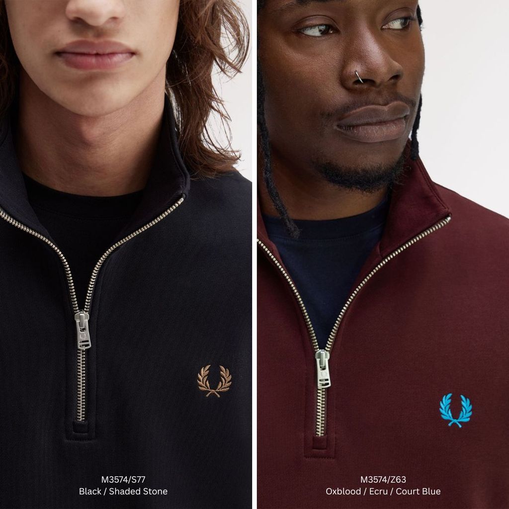 Fred Perry Half Zip Sweatshirt Sweater M3574