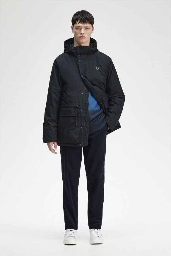 Fred Perry Padded Zip Through Parka Jacket J6516/102