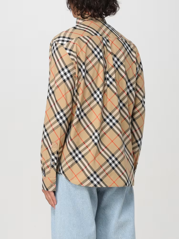 BURBERRY Beige Plaid Shirt 8087634
