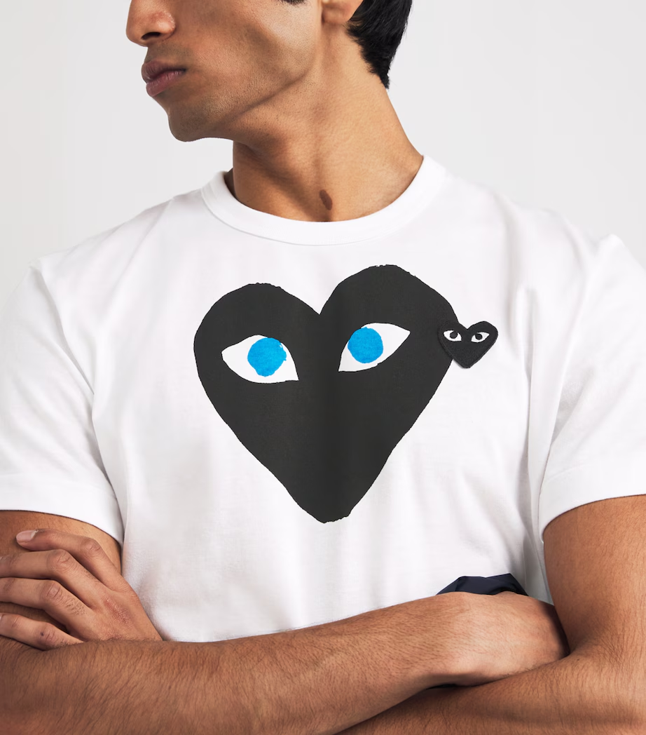 PLAY CDG COMME des GARCONS TEE T SHIRT kaos cowo pria man ORIGINAL