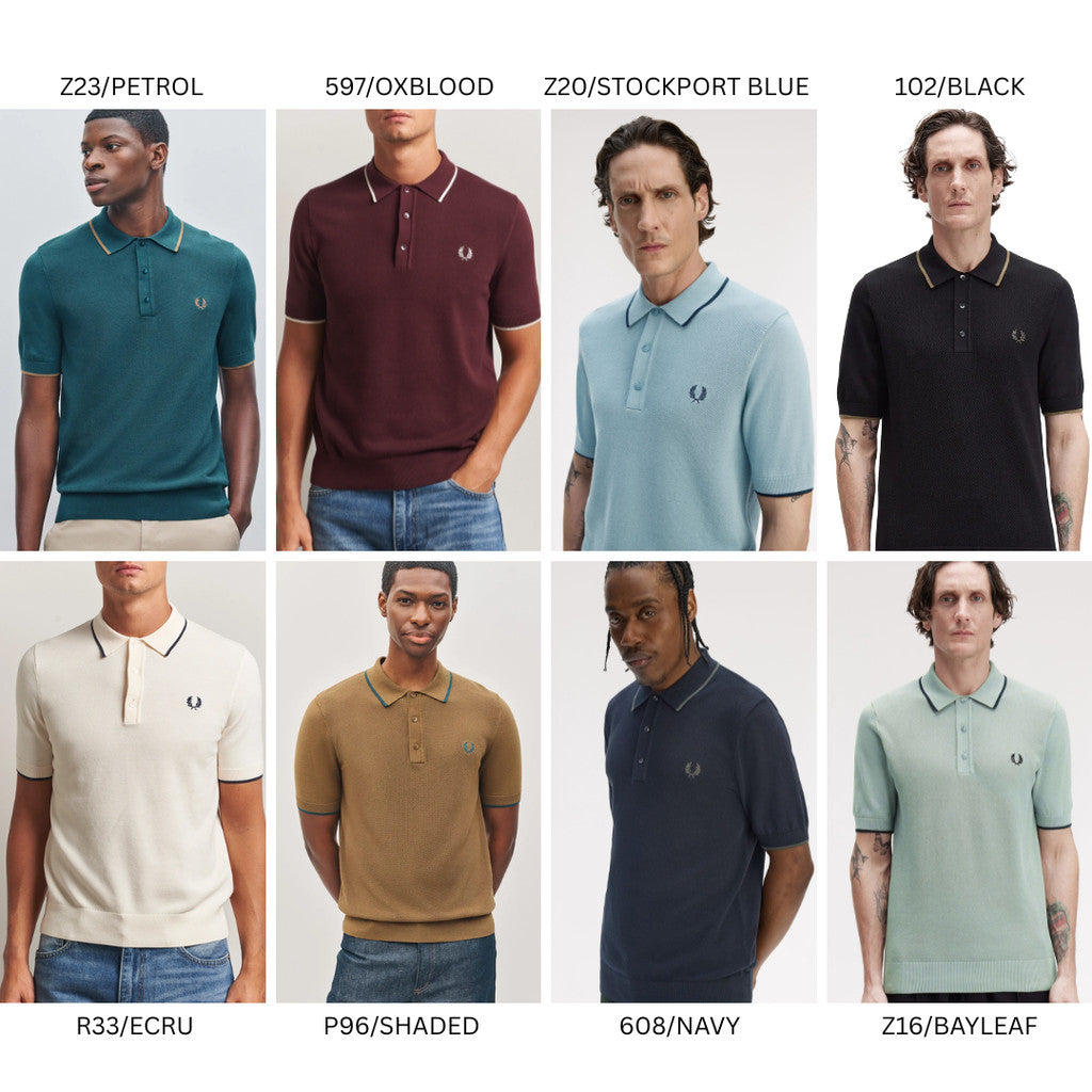 Fred Pery Knit Polo Shirt Cowo K1307