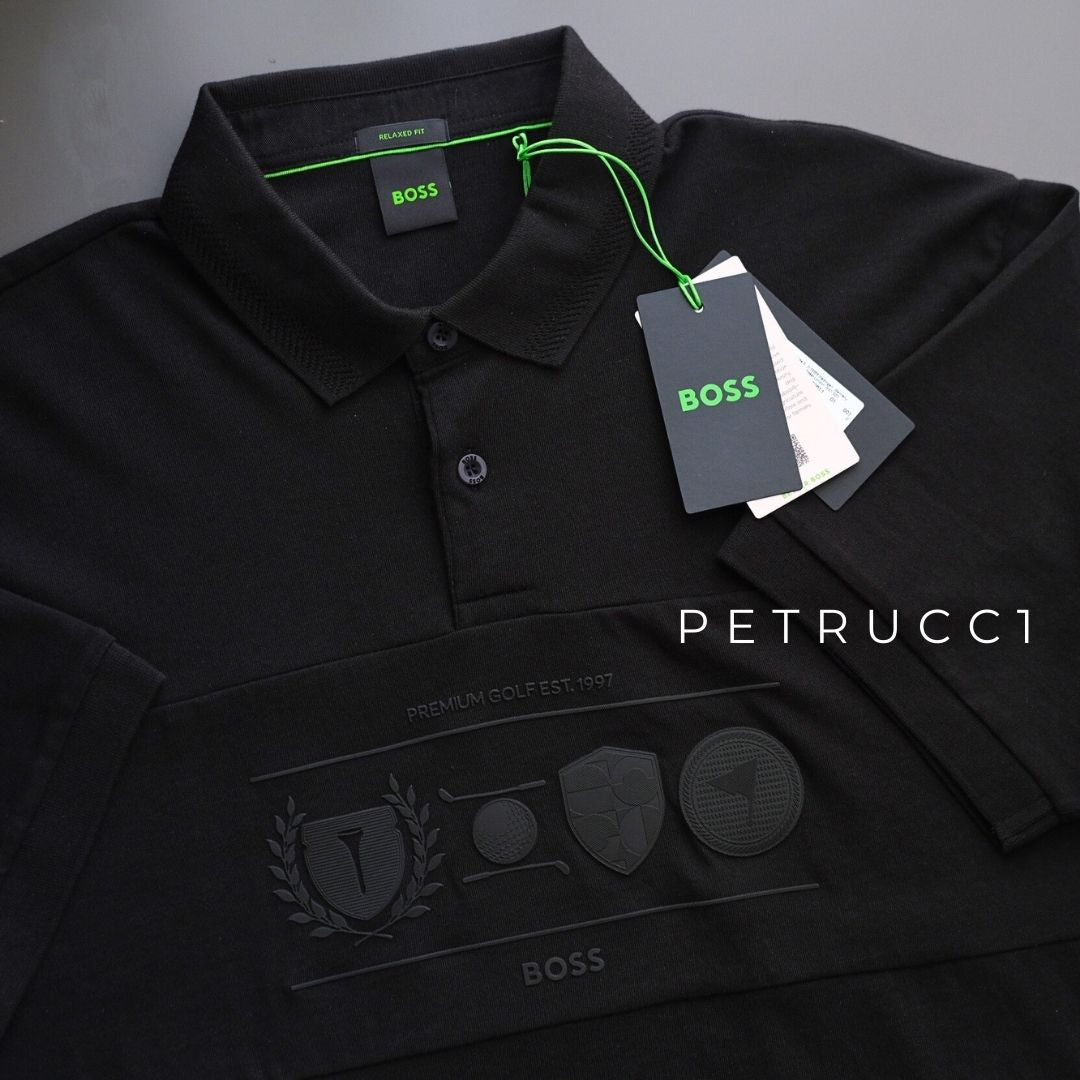 BOSS Relaxed-fit polo shirt in cotton with golf artwork Percy Heritage 50538111