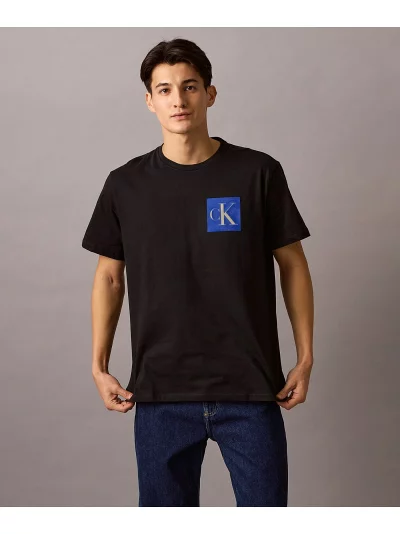 CALVIN KLEIN Monogram Logo Box Graphic Classic T Shirt  4RB837G