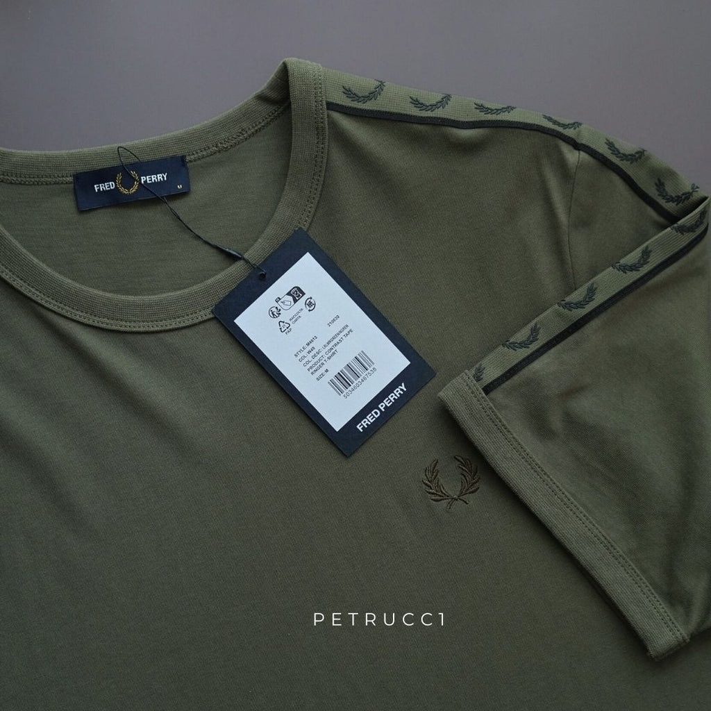 Fred Perry Contrast Tape Ringer T-Shirt Kaos M4613/W49