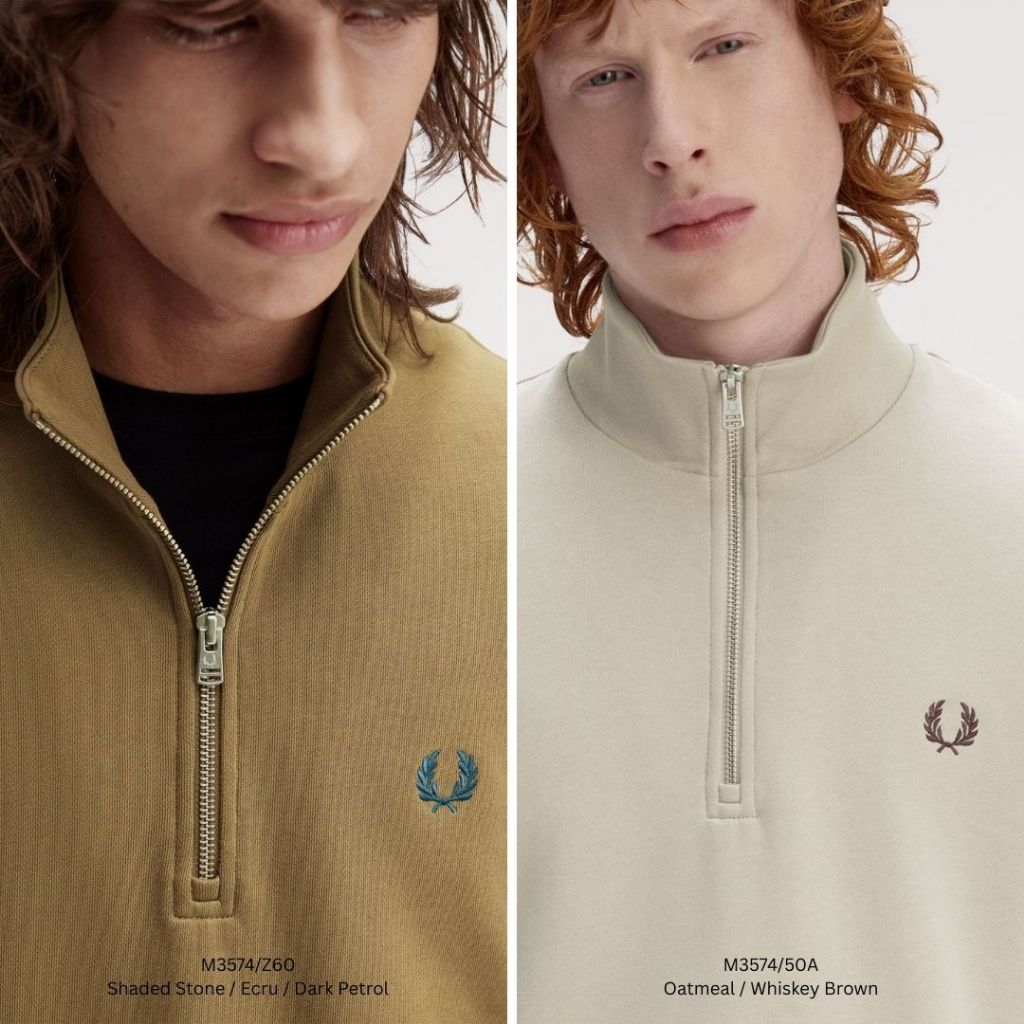 Fred Perry Half Zip Sweatshirt Sweater M3574