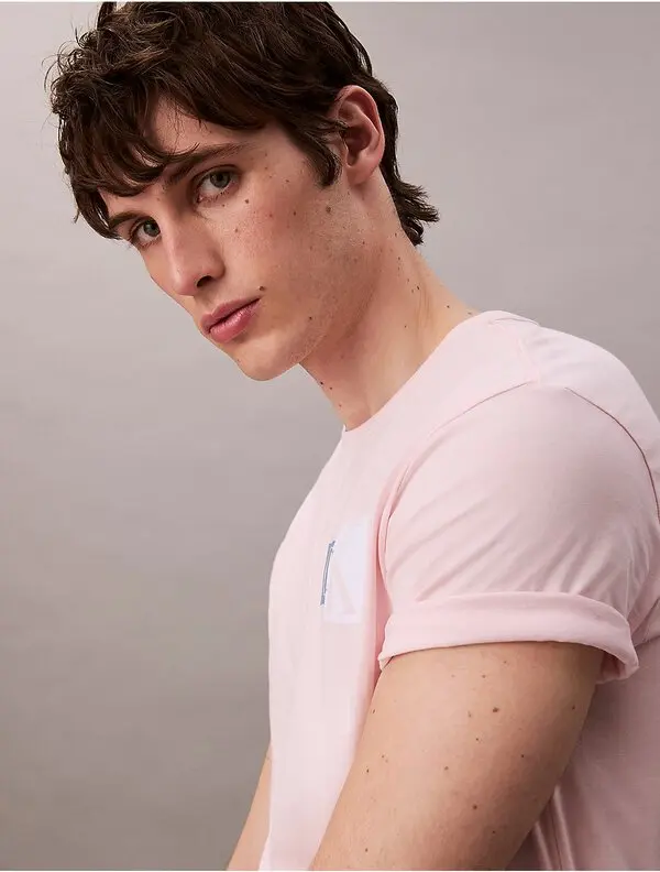 CALVIN KLEIN Contrast Box Logo Graphic Classic T Shirt  4RB858G-2NT