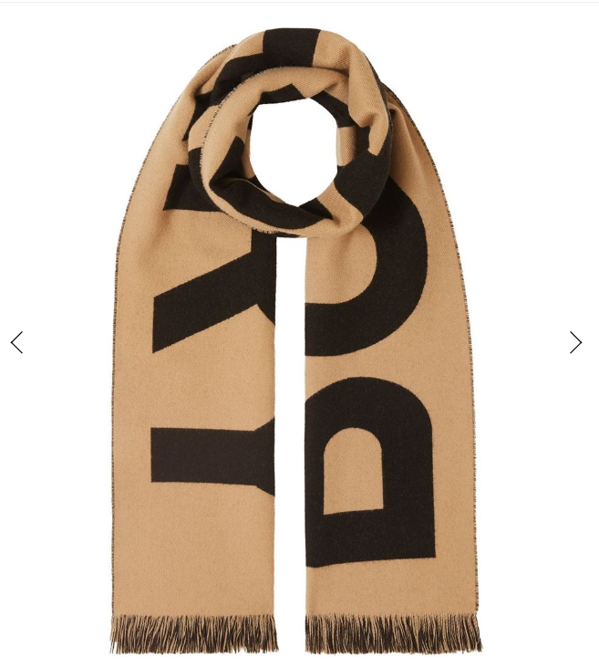 BURBERRY SCARF Muffler Wool Jacquard Winter 8035525