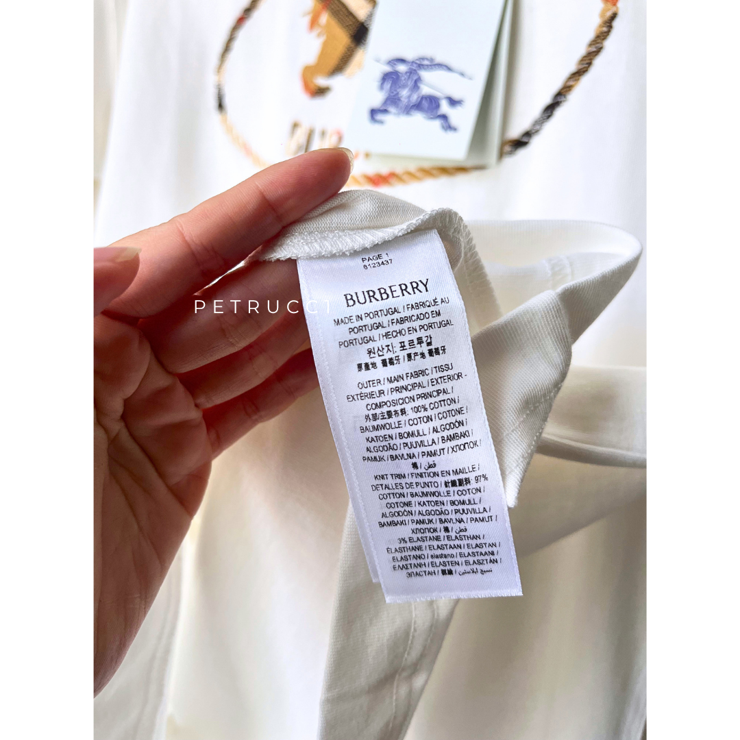 BURBERRY Kaos Tee T Shirt Cowo Pria Man Men 8123436