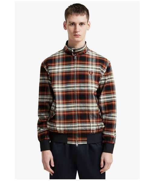 Fred Perry Check Harrington Jacket Port  J8524/122