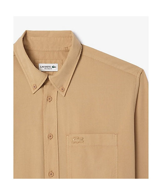 LACOSTE Relaxed Fit Washed Effect Poplin Shirt CH0898