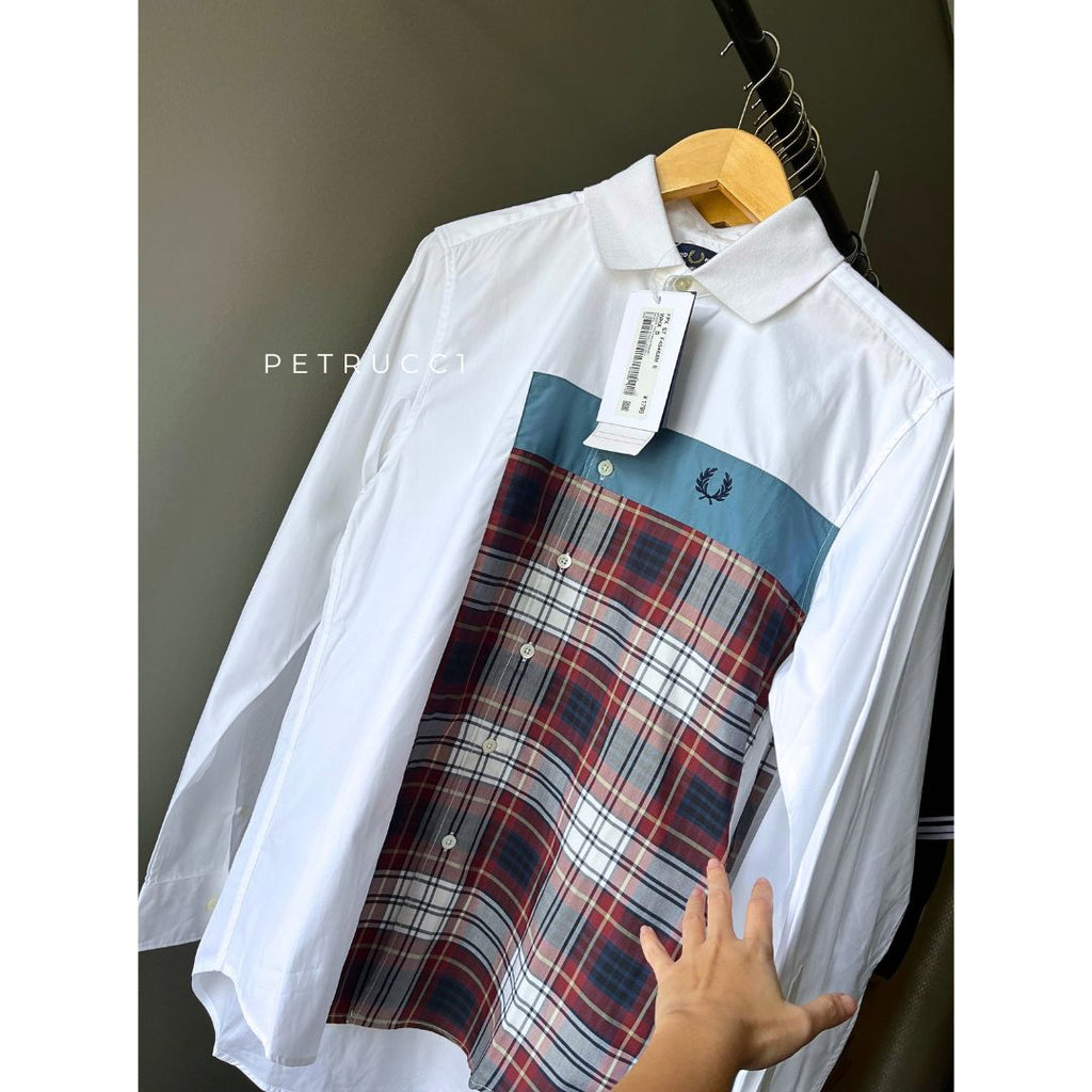 Fred Perry Mix Panelled Long Sleeve Shirts F4546