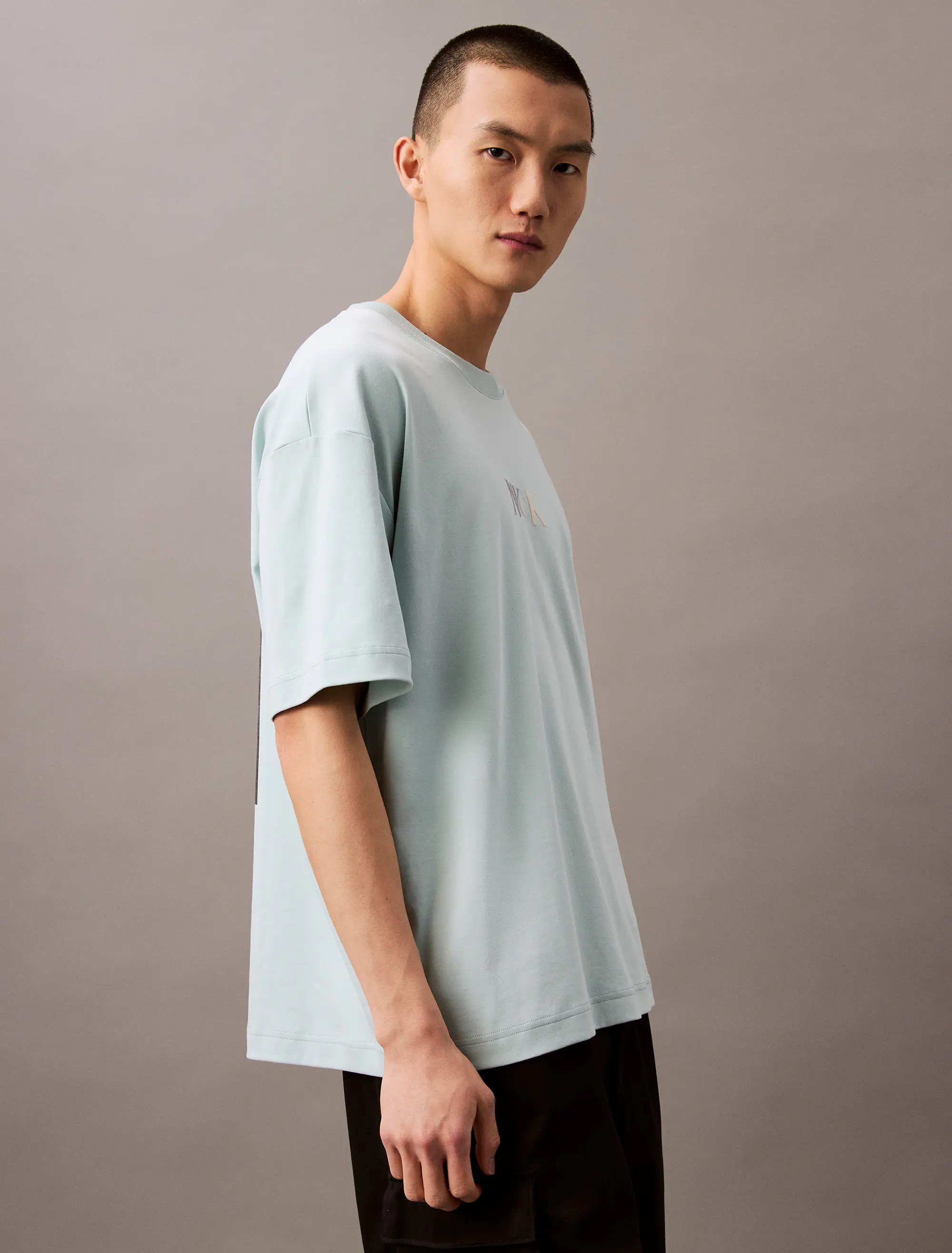 CALVIN KLEIN Graphic Oversized-Fit Cotton T Shirt  4RAB805