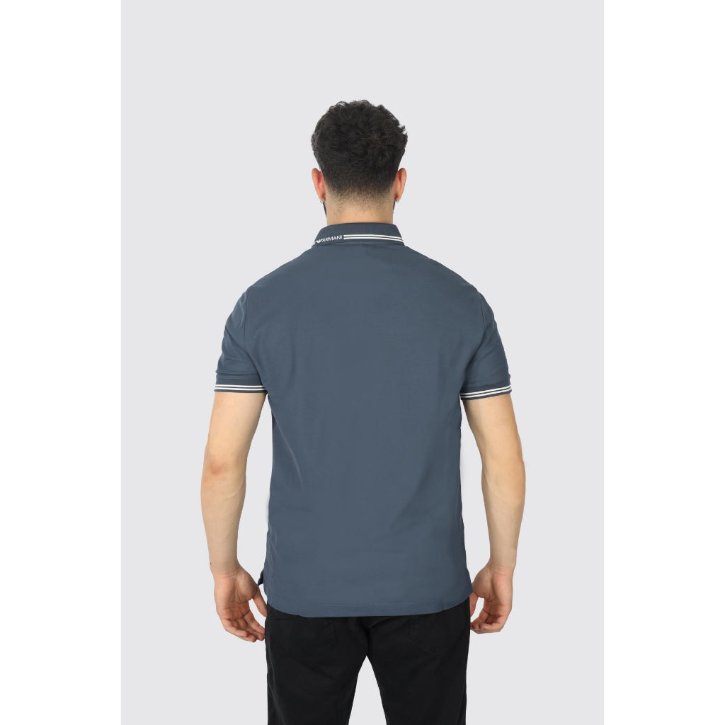 EMPORIO ARMANI EA7 Stripe Collar Polo Shirt  6D1F95