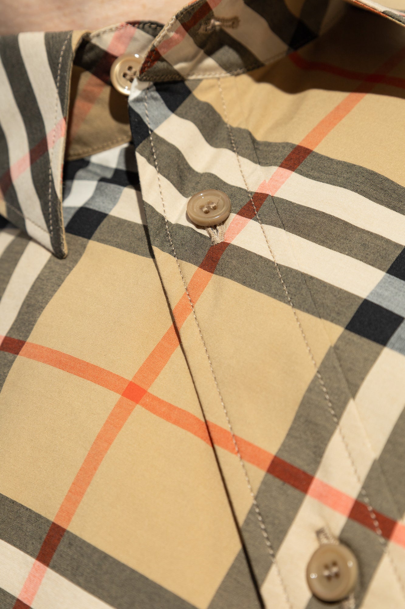 BURBERRY Beige Plaid Shirt 8087634