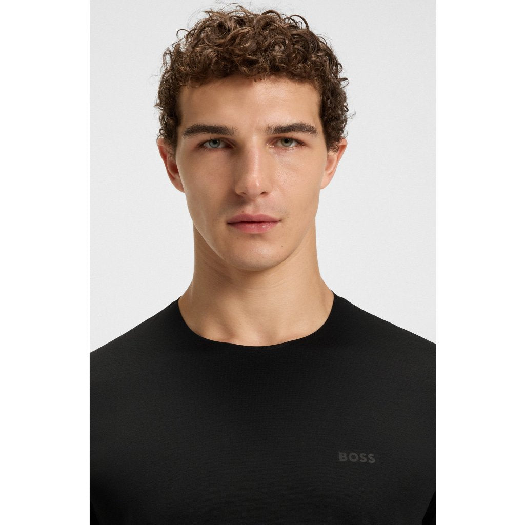 BOSS Quick-dry stretch-jersey T Shirt with decorative reflective artwork Tee Active 50525209