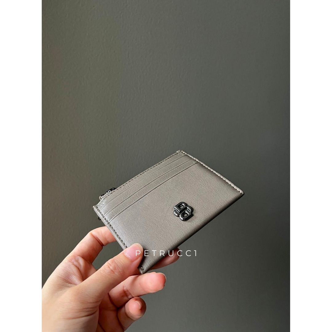 BOSS Leather cardholder Wallet with monogram 50529501