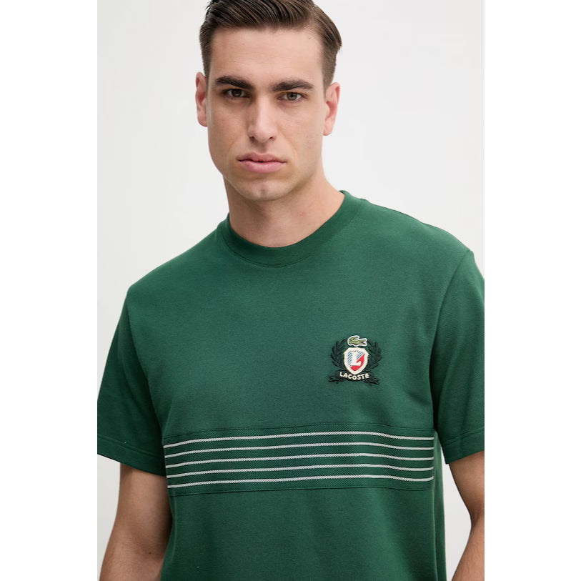 LACOSTE Embroidered Badge Pique T Shirt TH0025