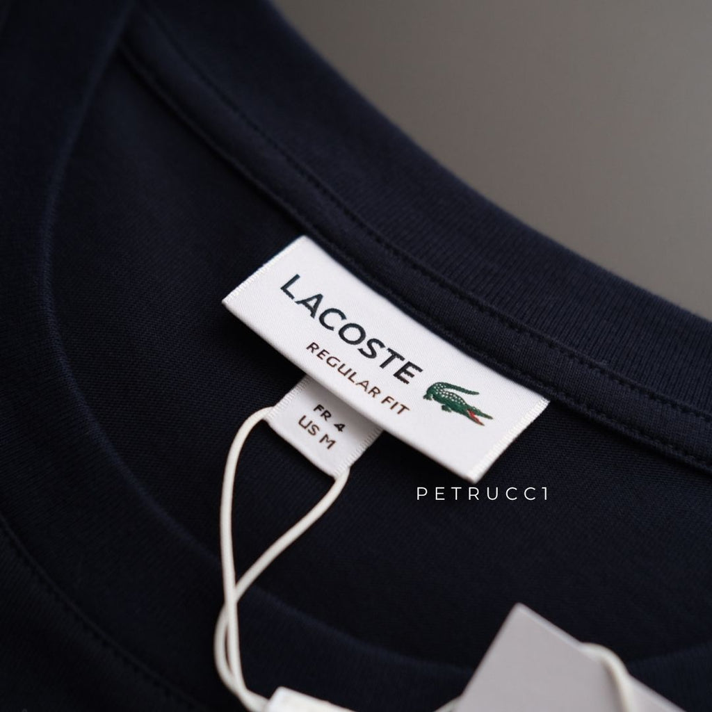 LACOSTE Signature Print Cotton Jersey T Shirt  TH6396
