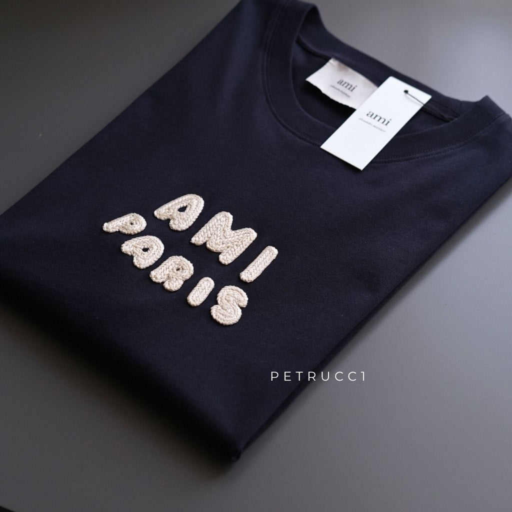 AMI Cotton Ami Paris Patch T Shirt UTS075