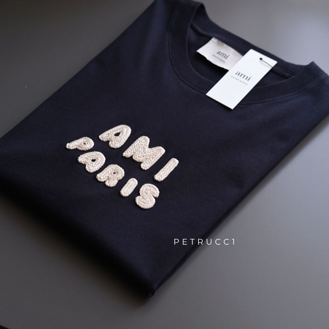 AMI Cotton Ami Paris Patch T Shirt UTS075