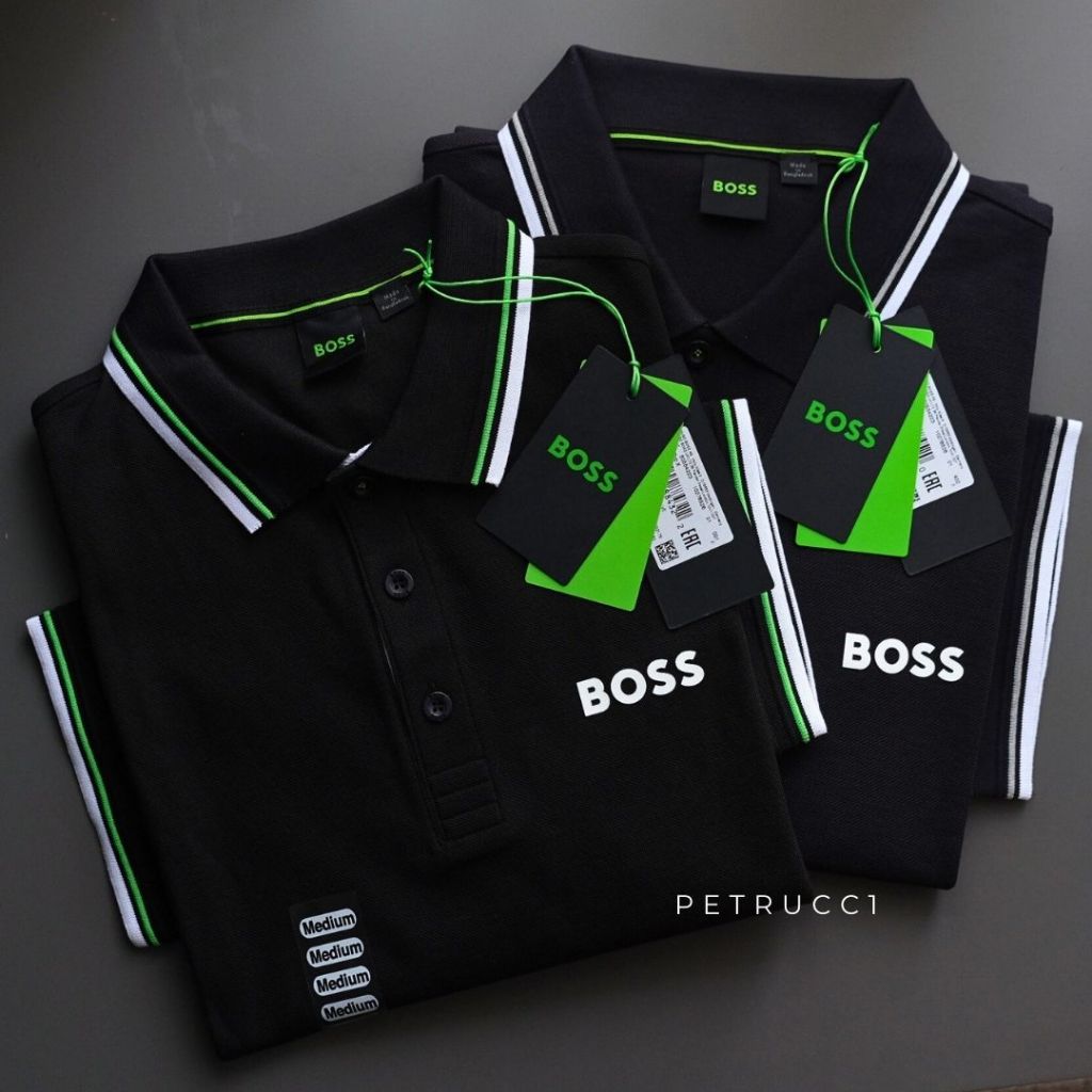 BOSS POLO Shirt Original Branded Cowo Pria Kaos Berkerah 50554223