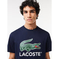 LACOSTE Signature Print Cotton Jersey T Shirt  TH6396