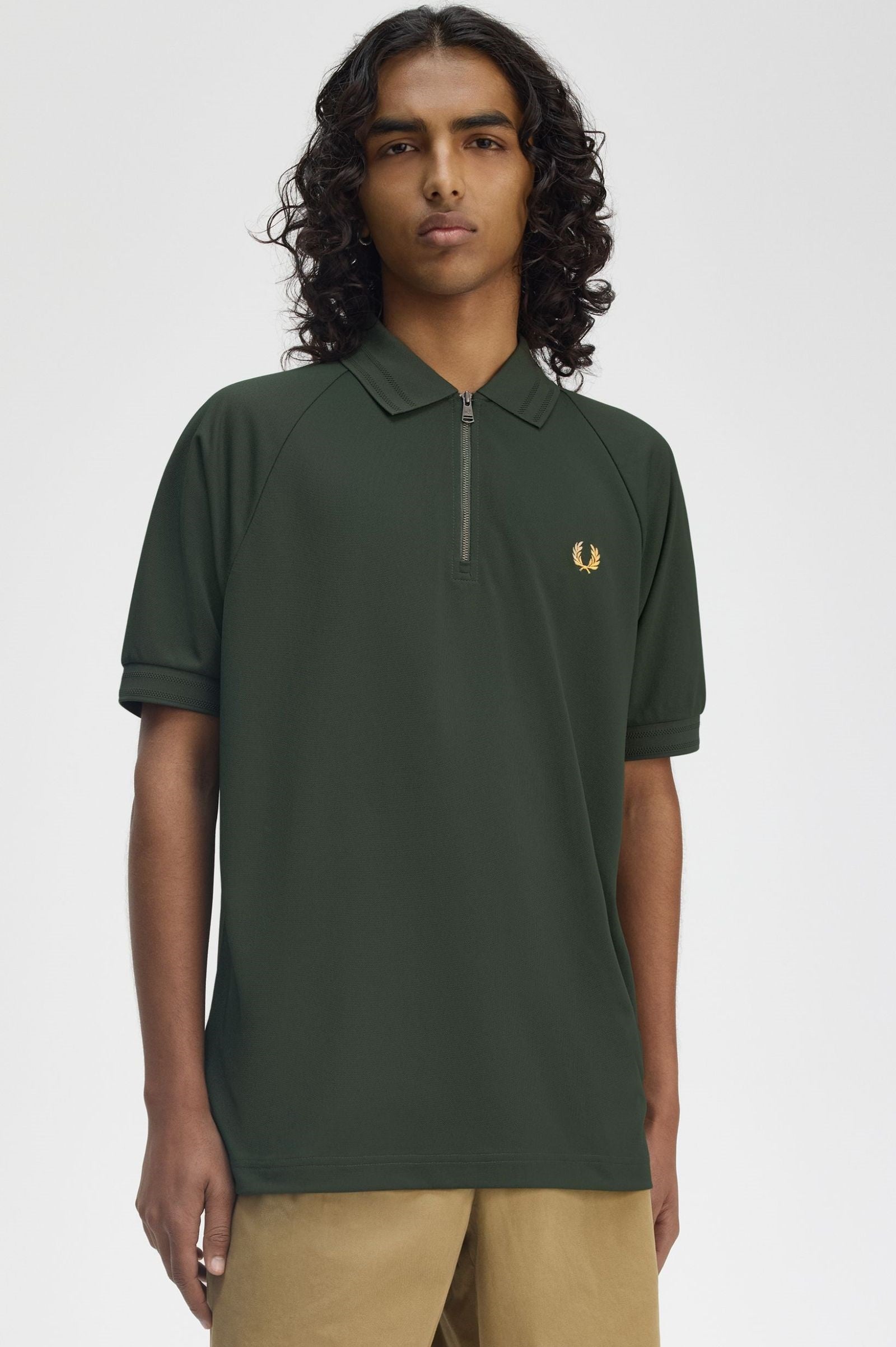 Fred Perry Zip Neck Polo Shirt M9869/X89