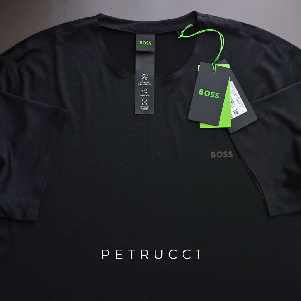 BOSS Quick-dry stretch-jersey T Shirt with decorative reflective artwork Tee Active 50525209