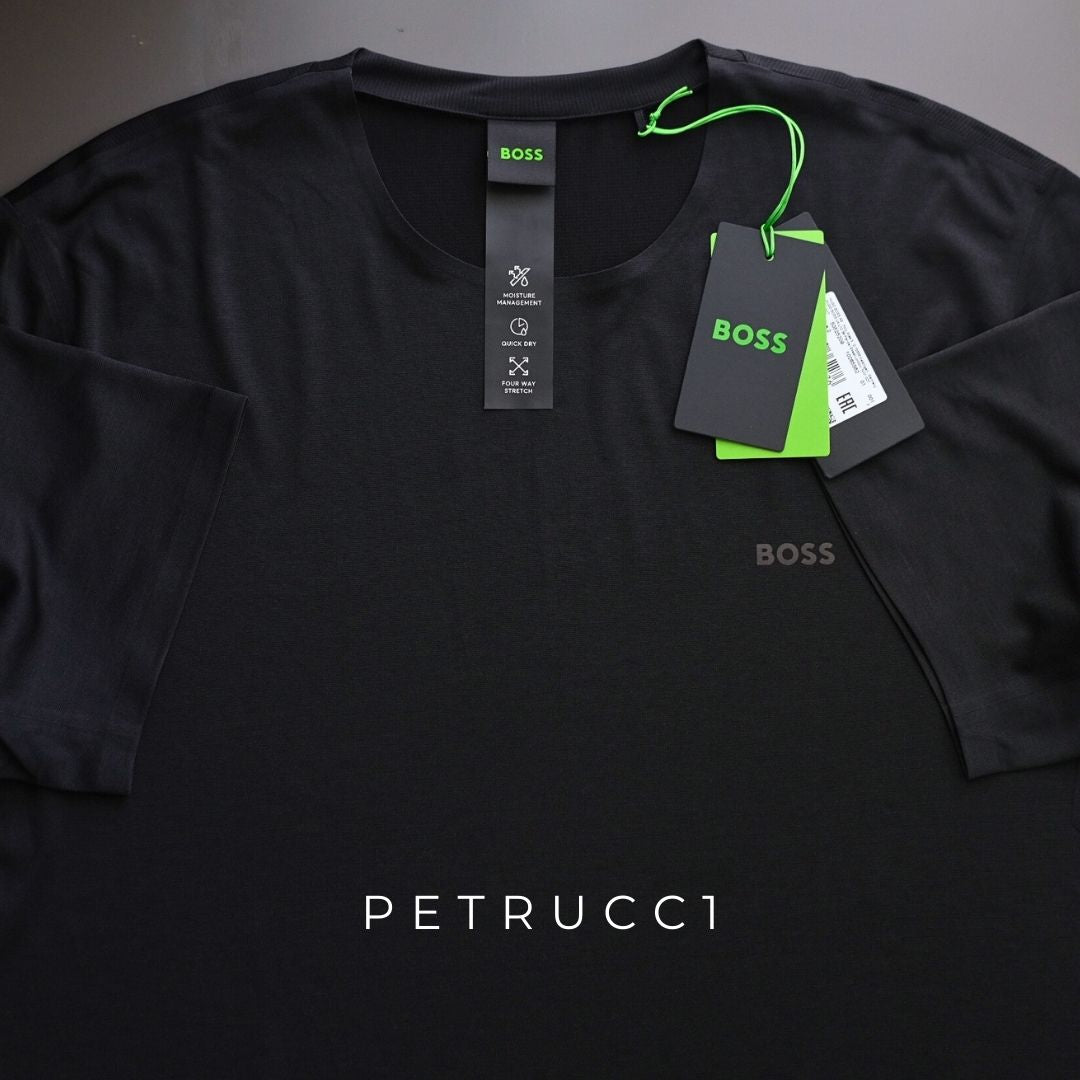 BOSS Quick-dry stretch-jersey T Shirt with decorative reflective artwork Tee Active 50525209