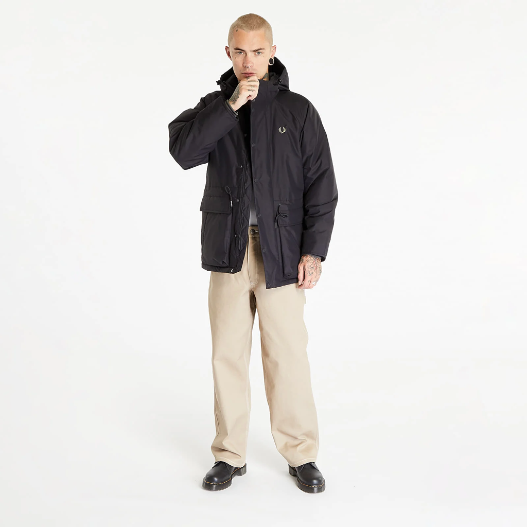 Fred Perry Padded Zip Through Parka Jacket J6516/102