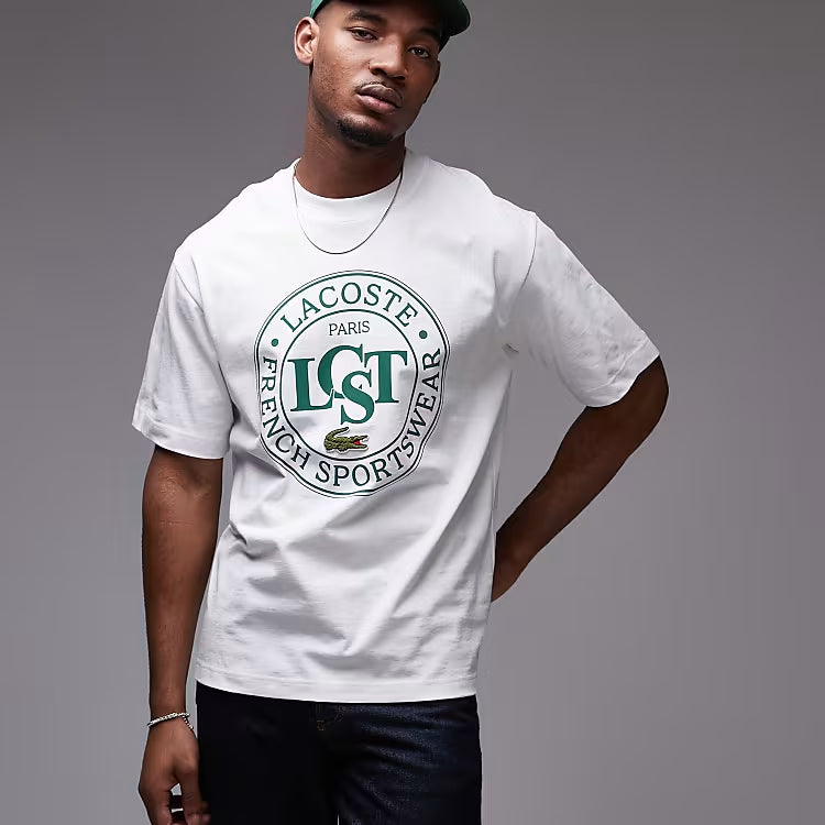 LACOSTE Loose Fit Heavy Cotton Printed T-shirt  TH2753