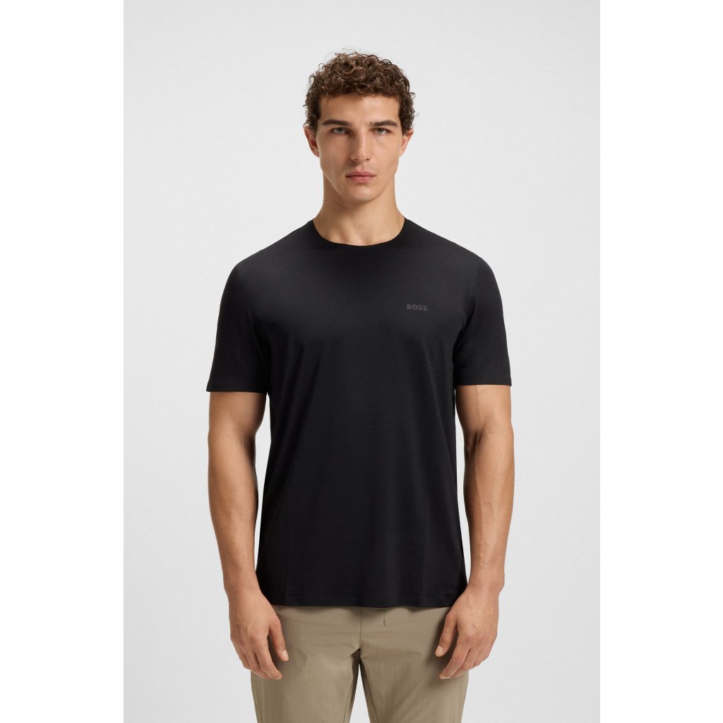 BOSS Quick-dry stretch-jersey T Shirt with decorative reflective artwork Tee Active 50525209