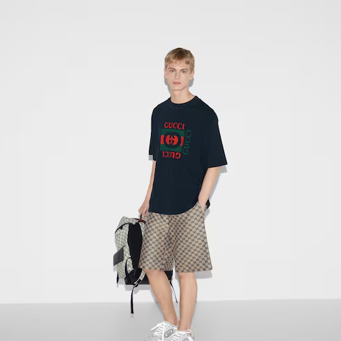 GUCCI Printed Cotton Jersey T Shirt ‎784361 XJGKA 4735