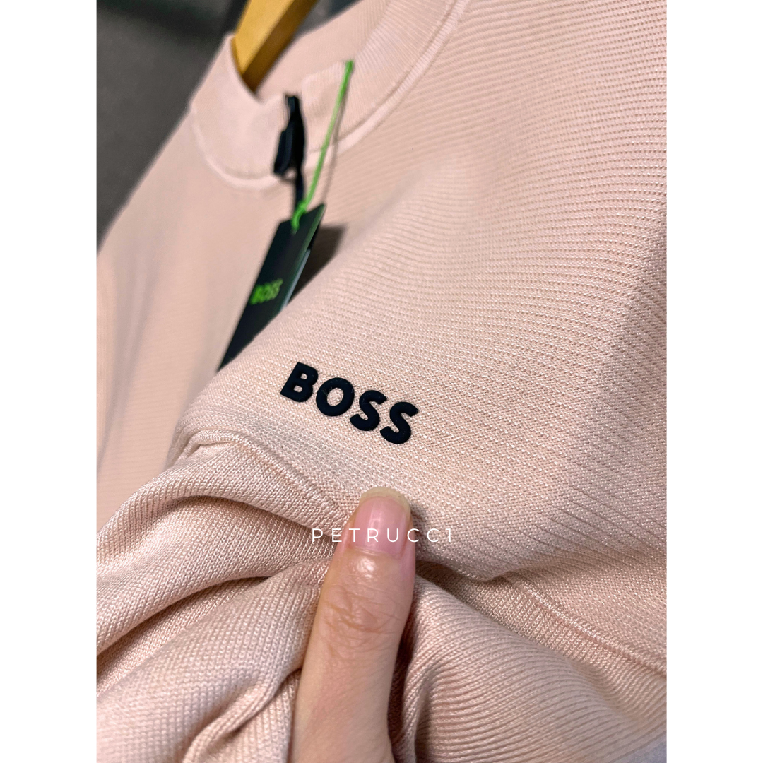BOSS Zip neck sweater peach 50563378