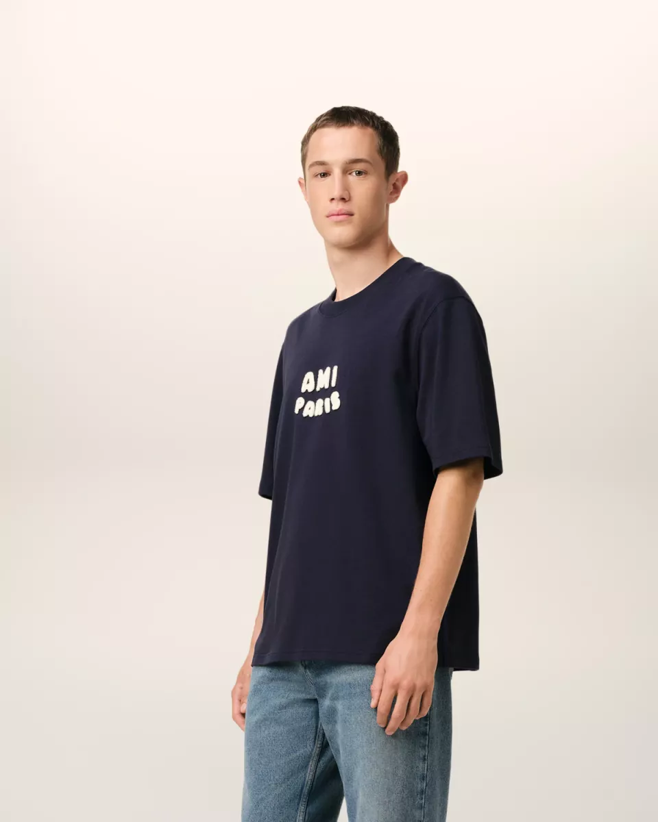 AMI Cotton Ami Paris Patch T Shirt UTS075