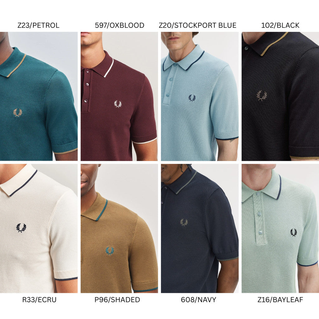Fred Pery Knit Polo Shirt Cowo K1307