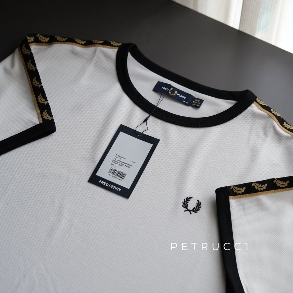 Fred Perry Womens Boxy Taped Ringer Jersey T Shirt G1100/129